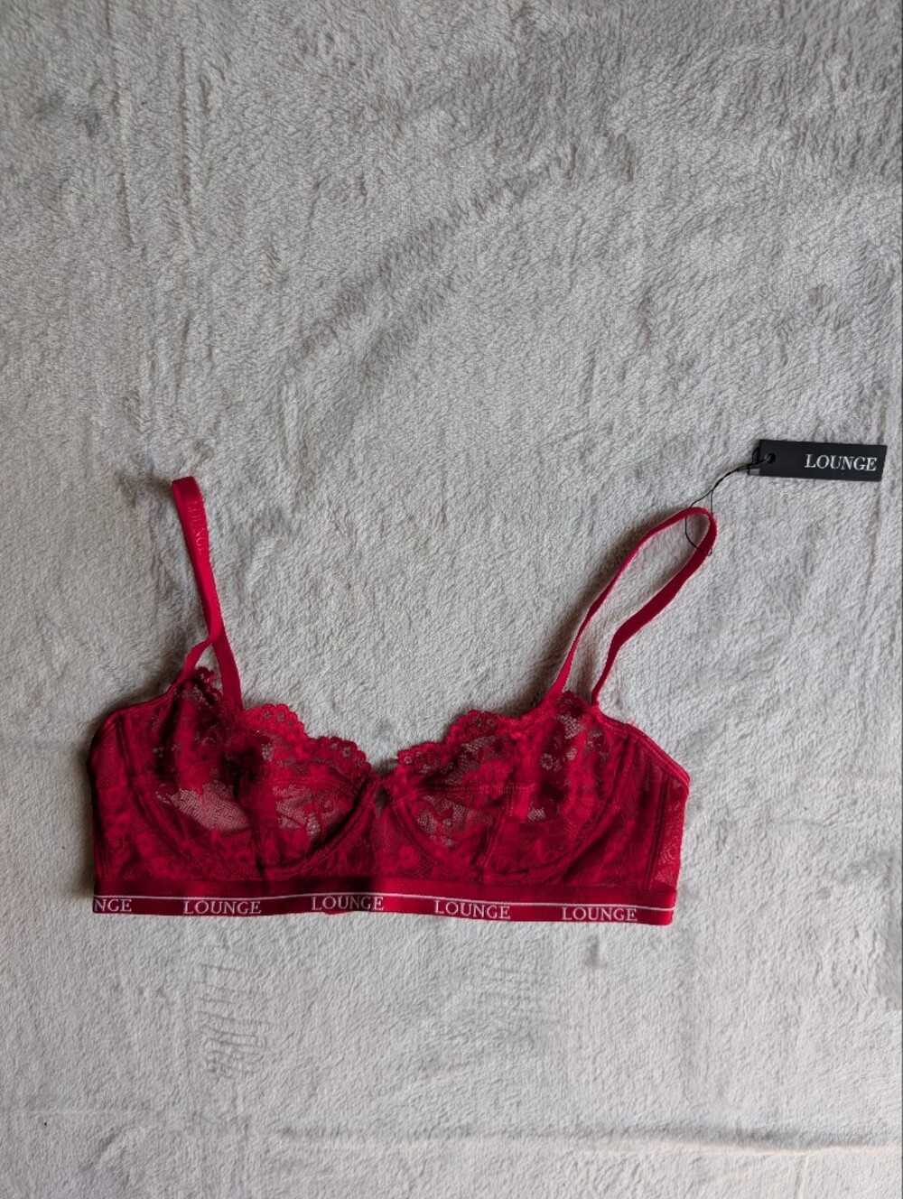 Lounge Red Lace Underwire Bra
